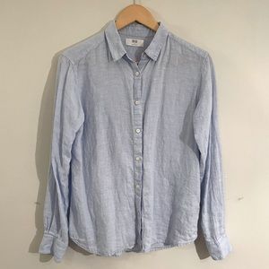 Uniqlo 100% Linen Button Down Shirt